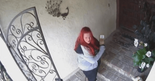 A screenshot from the surveillance footage of the woman.