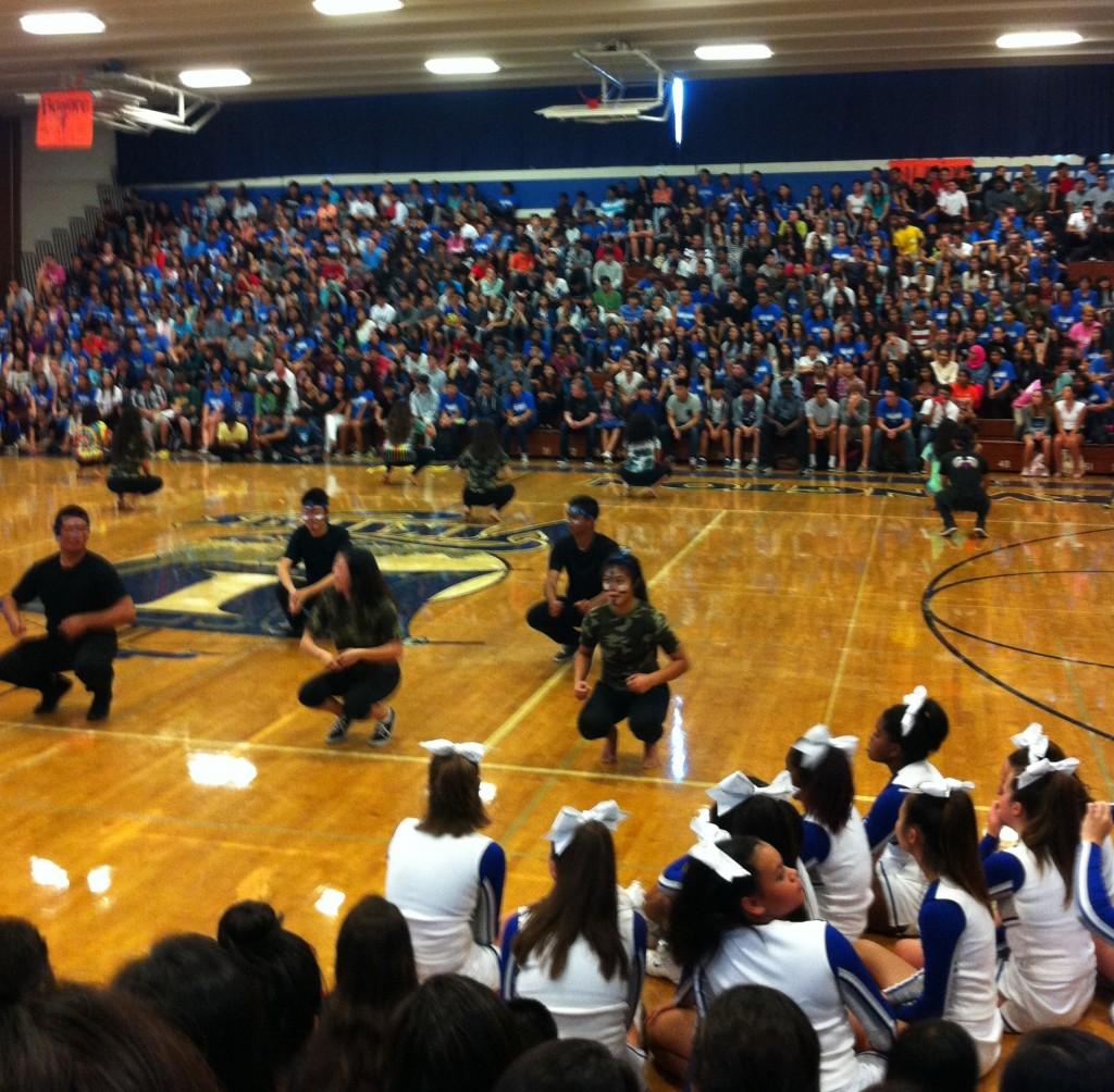 The first spirit rally of the school year. PC: Channing Whitaker 