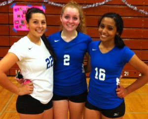 Senior captains Mikayla Deibert (#22), Madi Fremont (#2), Gita Venkatakrishnan (#16) PC: Channing Whitaker