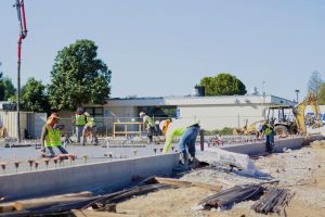 Construction workers continue to develop building’s ground structure (Photo: Tanisha Singh) 