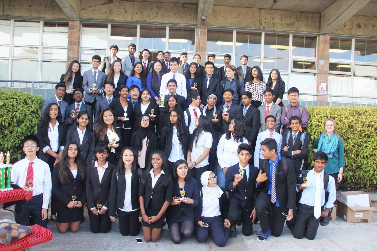 Irvington’s debate team rejoices after a successful tournament with one of the largest attendances till date