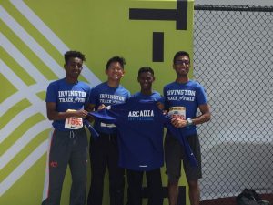 For the first time in Irvington’s history, members of Irvington’s relay team compete at the Arcadia Invitational. 
