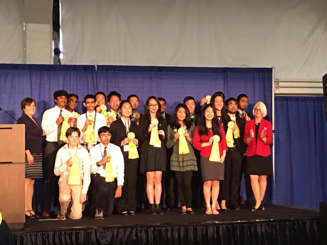 Several Irvington competitors were among the finalists at the Synopsys Science Fair.