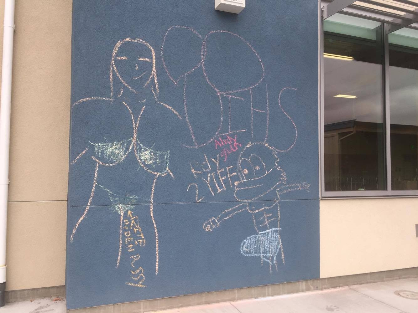 A drawing on the new building.