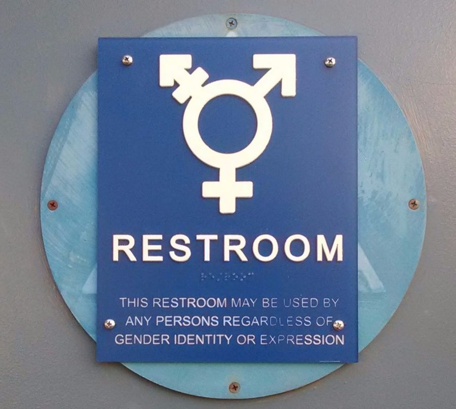 Irvington has installed a gender-neutral bathroom in the 200s wing.