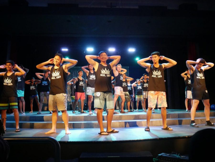 Contestants perform the swimsuit dance in Valhalla.