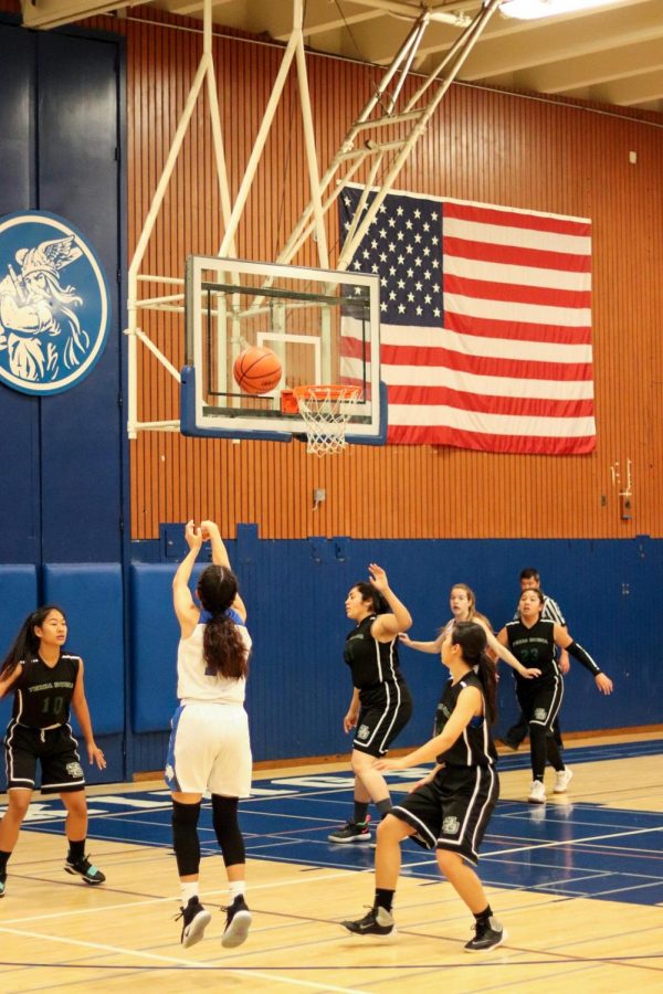  Even though Gabriella Currie got injured in the first quarter, she played strong, and scored three points in the first quarter.
