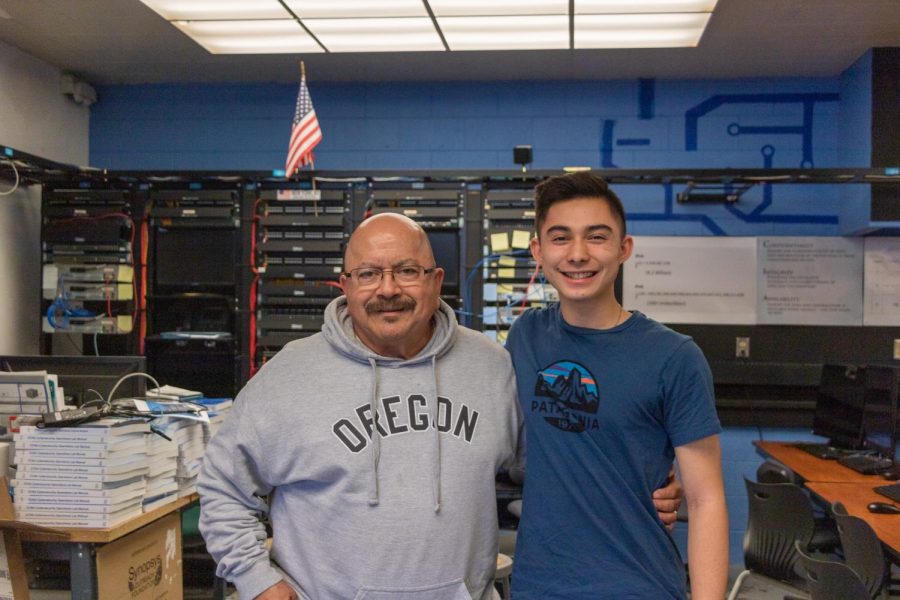 Christian Alvear (11) with the head of ITA, Mr. Albizo, who he considers a role model.