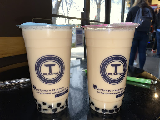 Both drinks are the peach passion rose black milk tea and were great without ice, even on a cold winter day.