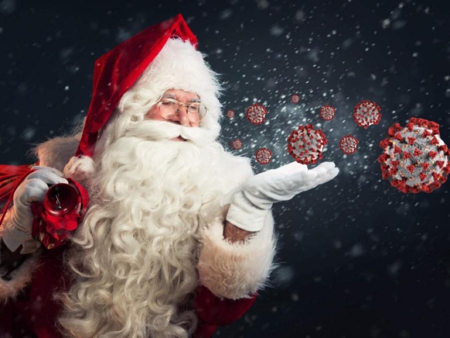 An incriminating photo of Santa Claus spreading the coronavirus.