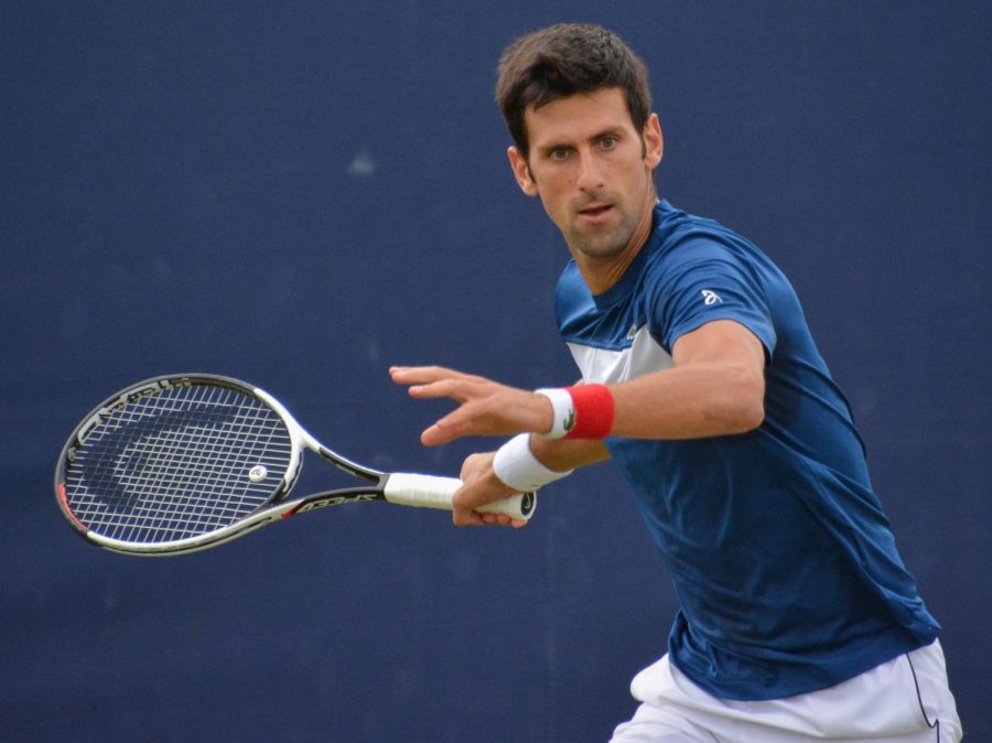 A 2018 photo of Novak Djokovic. 

Credit: Carine06. Find the original photo here: https://commons.wikimedia.org/wiki/File:Novak_Djokovic_Queen%27s_Club_2018.jpg
