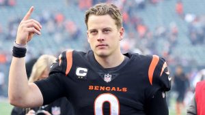 Joe Burrow, the man who brought the Bengals to the big game(and made sure we couldn’t see Brittany Matthews and Jackson Mahomes on the field, thank god).