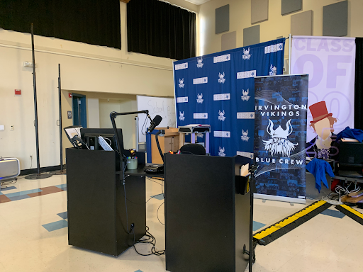 ASG equipment remains in the cafeteria.