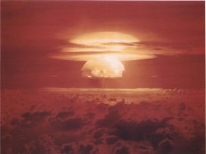 US Department of Energy image of the 1954 detonation of the Castle Bravo hydrogen bomb. 