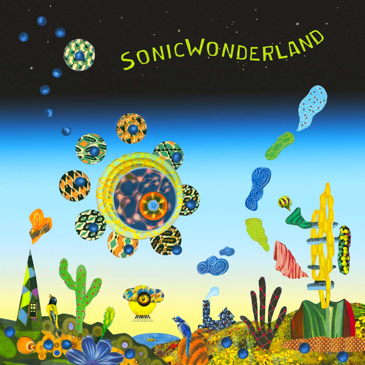 The cover art for “Sonicwonderland” was designed by Lou Beach, who also designed the album covers for several iconic Weather Report albums (Lou Beach).
