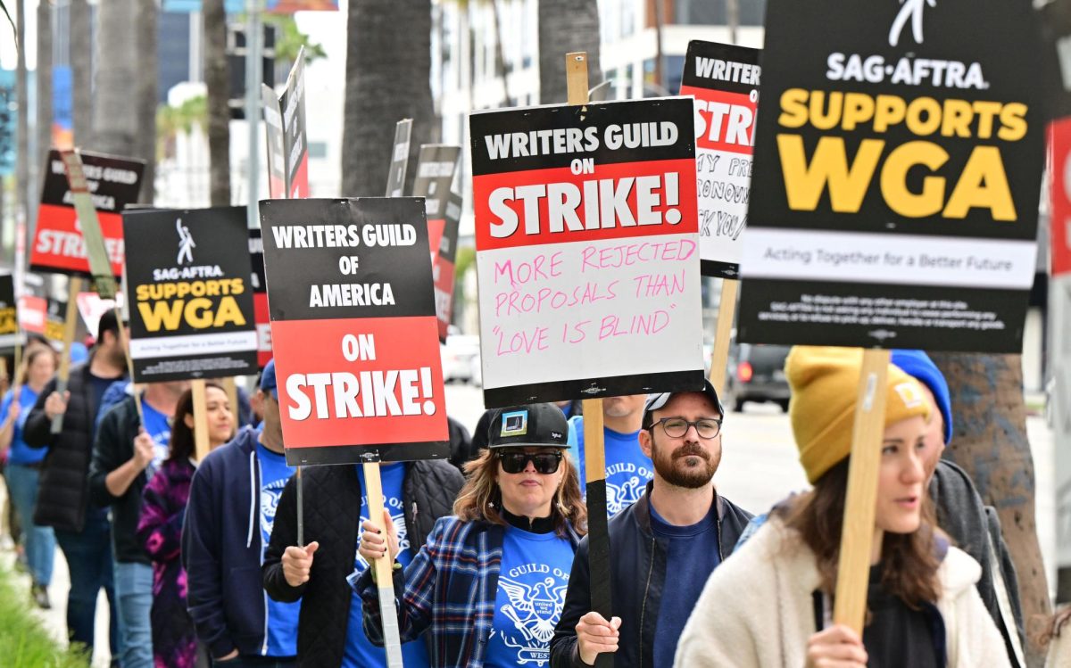 Members of the WGA picketing in protest, their efforts sending ripples throughout the industry and culminating in one of the longest strikes in the guild’s history
FREDERIC J. BROWN 