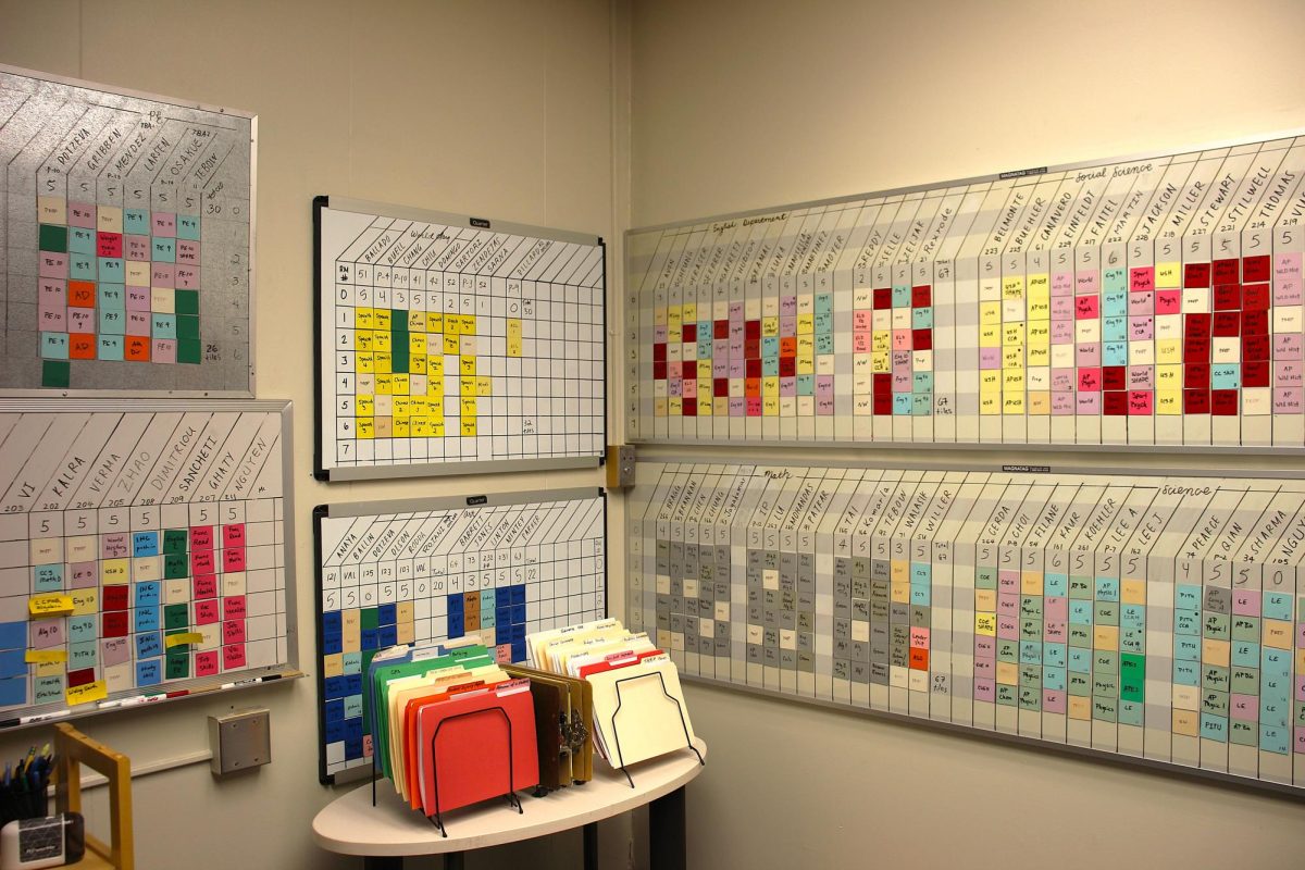 A look at Irvington’s Master Calendar, located in Ms. Howell’s office.