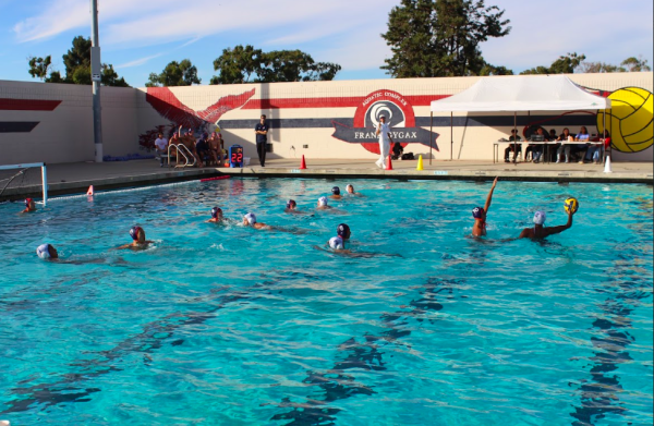 Irvington Boys Water Polo team plays hard against American High School.
