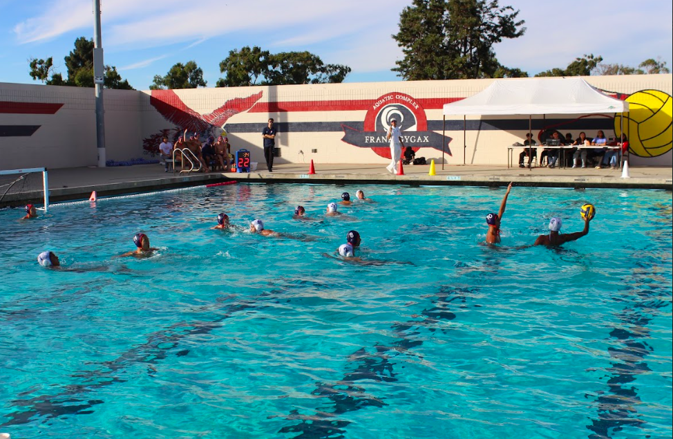 Irvington Boys Water Polo team plays hard against American High School.
