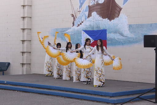 Irvington’s Vietnamese Student Association (VSA) dances at the AAPI fair.