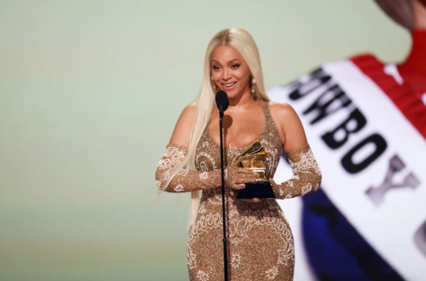 Beyonce receiving her long-anticipated Album of the Year Award at the 67th Grammys