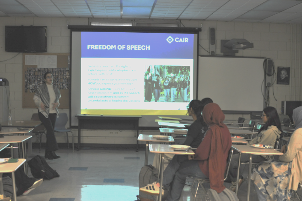 CAIR presents on rights Irvington students have against Islamophobia, including student’s rights to speak up during school
