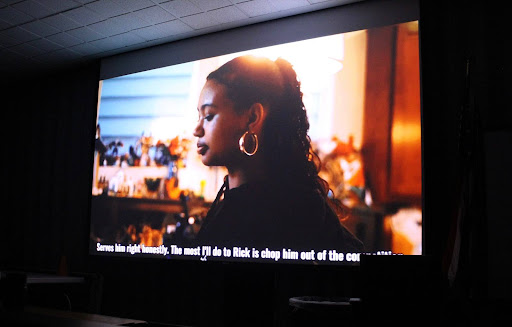 One of the many creative Romeo and Juliet films displayed during the showcase, featuring Kayla M (9) and other students.