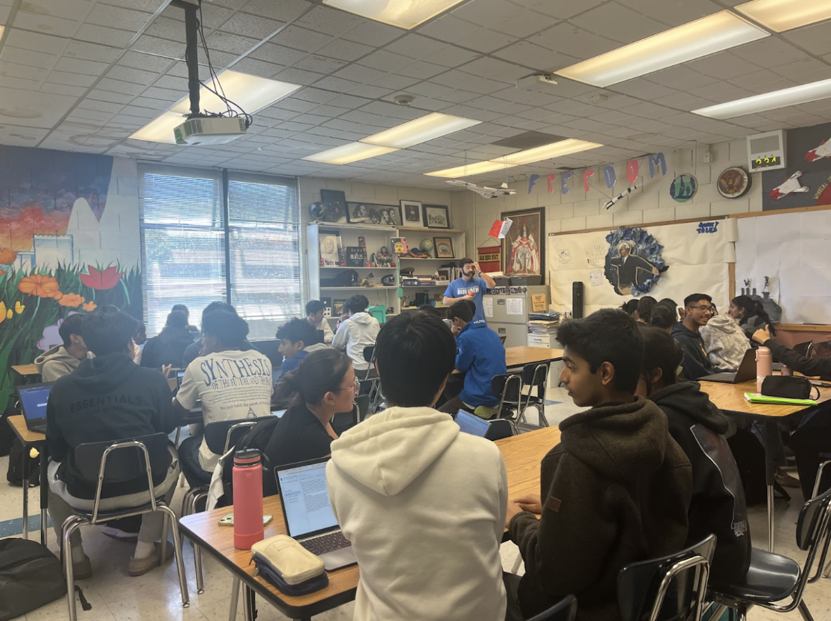 Students in Mr. Einfeldt’s class often rely on the WiFi to study and complete assignments.