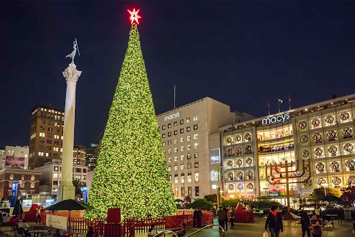 Christmas Tree Lights in Union Square, San Francisco