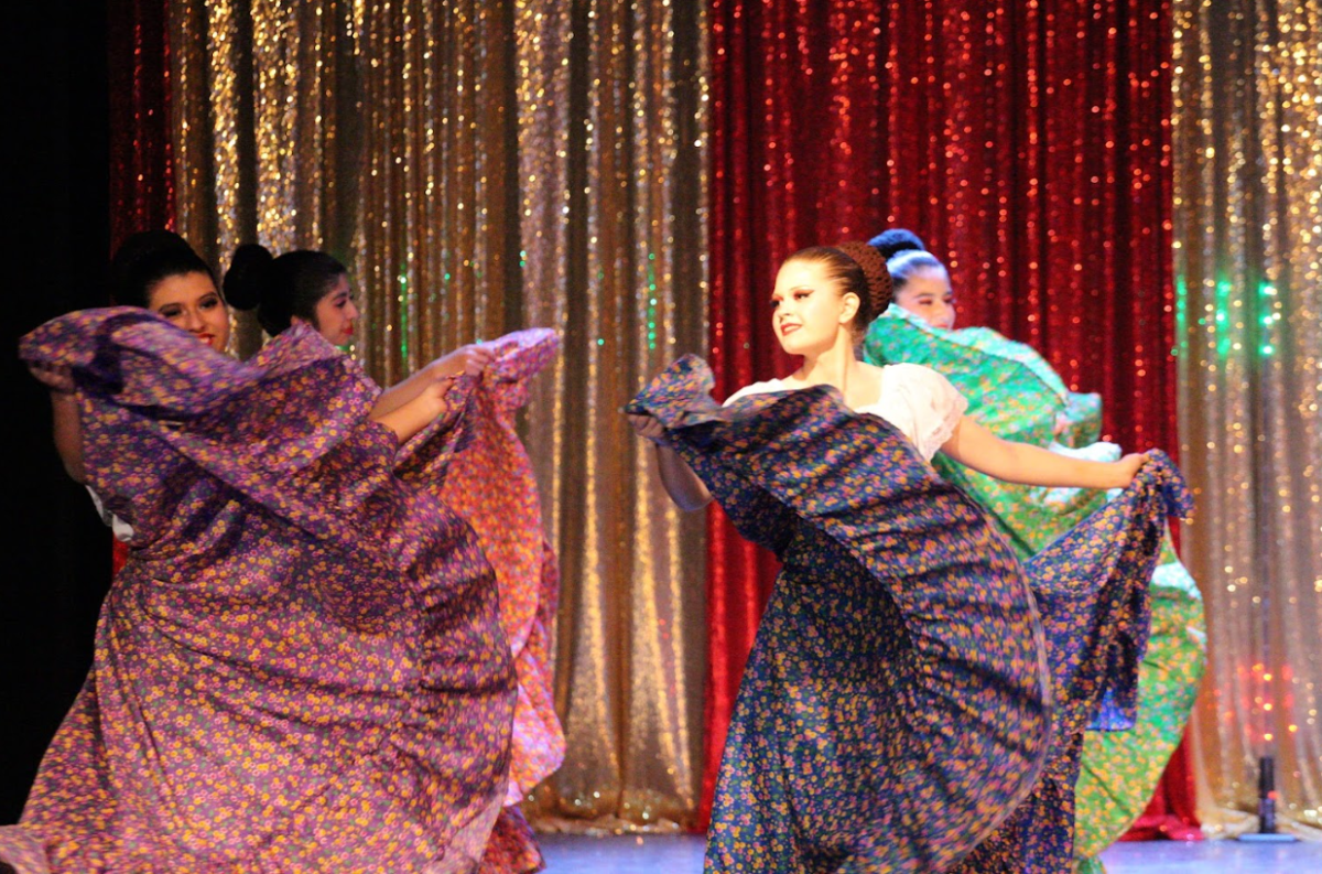 Dancers show off their folklórico ballet dances at MEChA’s Ritmo Latino
