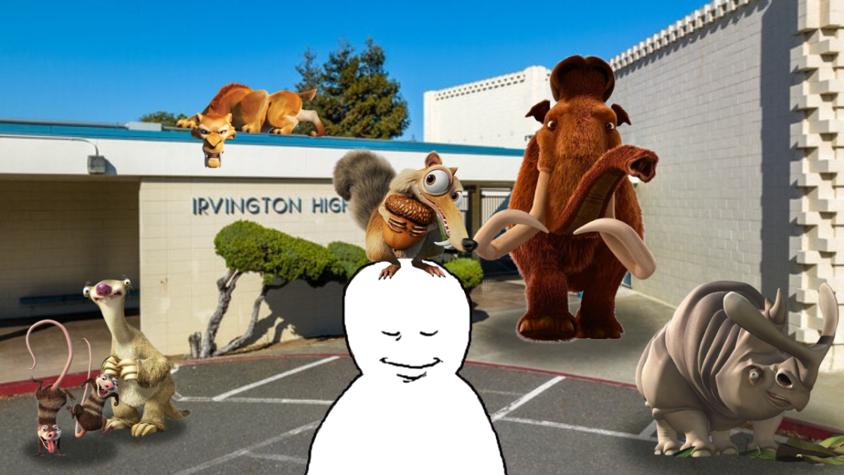 An “ice age” of creatures rampage on Irvington campus after a zoo break at the new Irvingtonian Park.