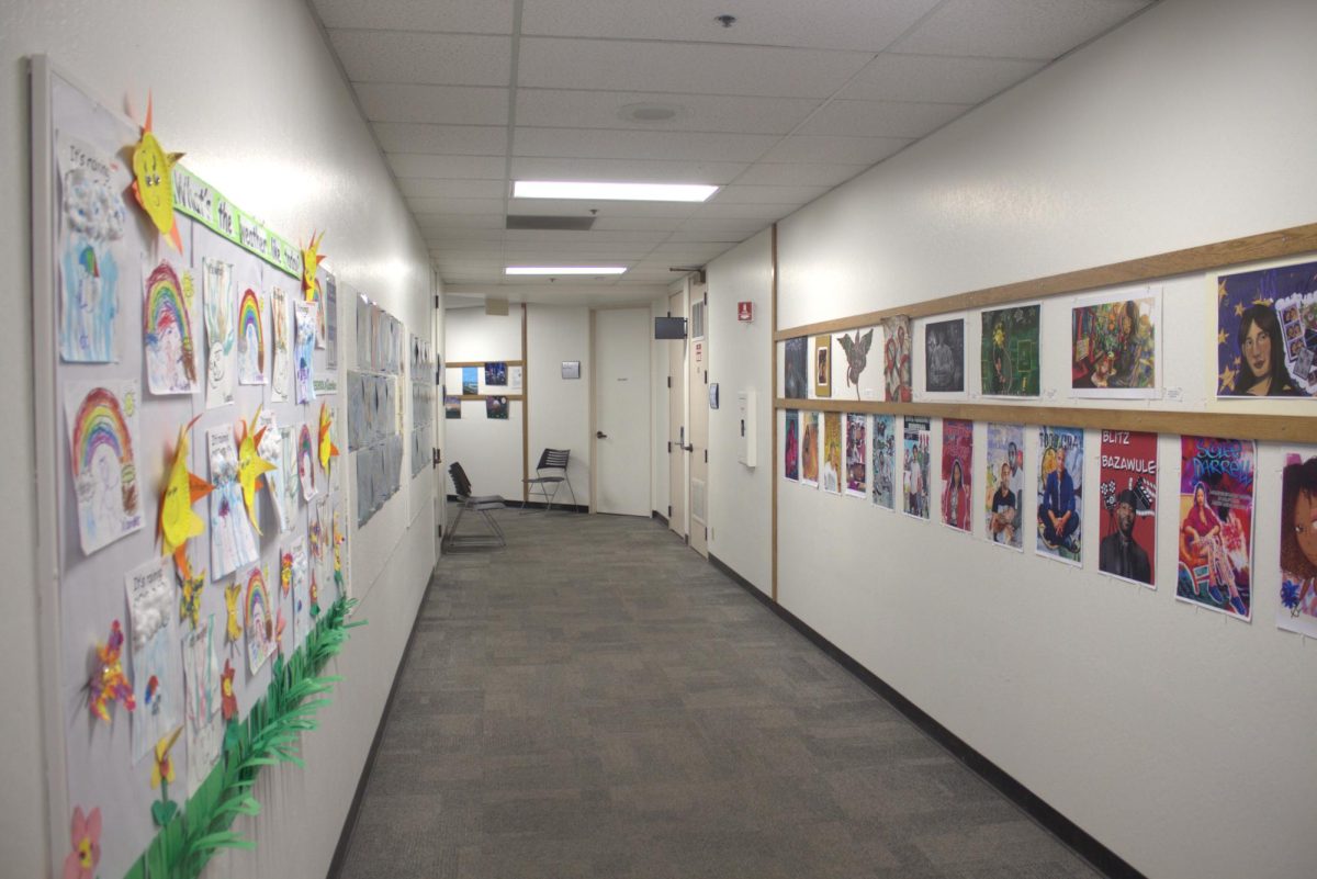 Every corner of the district office may greet you with various student artworks.